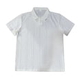thumbnail image 2 of Men's Polo Shirt Knit Textured Stretchy Casual Short Sleeve Collared Button Split Loose Fit Summer Golf Shirts,3XL, 2 of 5