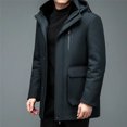 thumbnail image 4 of Invierno YXL-881 Nuevo estilo para hombre Supera el engrosamiento Abrigo largo medio cálido con forro interior de felpa Se puede usar más de una vez, 4 of 5