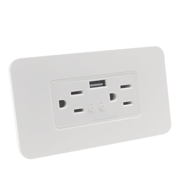 Matsuzay Tuya Wifi Smart US enchufe tira de toma de corriente con 2 salidas 1 puertos USB enchufe de Control remoto inalámbrico funciona con Goole Home Electrodomésticos Matsuzay HA005198-00