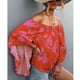 thumbnail image 1 of Camisa con mangas acampanadas y hombros descubiertos, blusas con hombros descubiertos para mujer, blusa con hombros descubiertos y dobladillo alto y bajo, blusas con hombros descubiertos, muy recomendable, 1 of 6