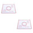 thumbnail image 3 of jesticaly Cake Non-stick Silicone Kneading Mat Restaurant Portable Rolling Pad Sheet Baking Tool Kitchen Accessories Red 26x29cm 2Set, 3 of 6
