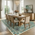 thumbnail image 4 of Moynesa Insect 8'x10' Large Area Rugs for Living Room Washable Natural Bedroom Rug Bug Accent Carpet for Dining Room Nursery Office Sunroom Stain Resistant Non Slip, Light Green, 4 of 11