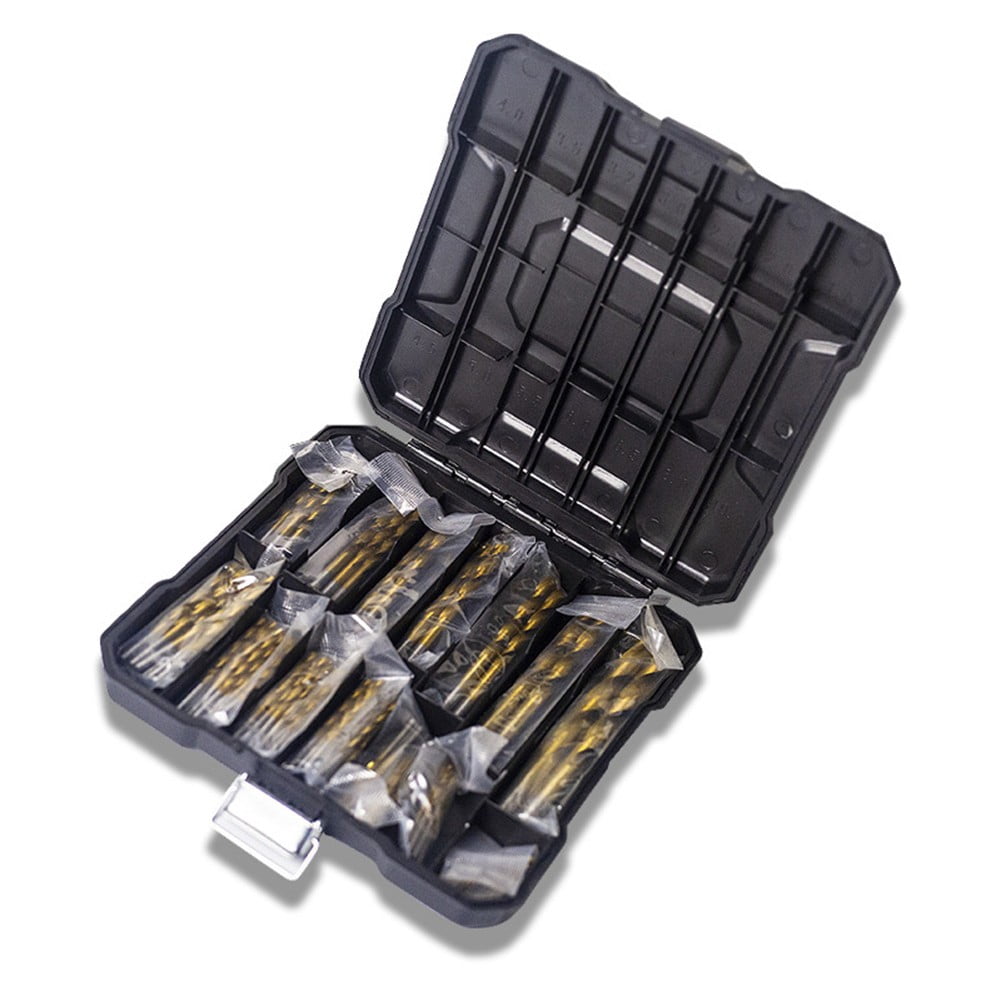 99Pcs High-Speed Steel Drill Bits Titanium Drill Bit Set for Steel Plate Wood