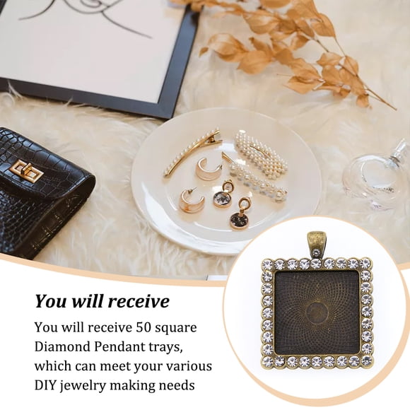 Bright Shinny Pendant Trays Set Alloy Exquisite Appearance Necklace Trays Not Easy to Deform Personalized Style for Jewelry Type 6