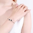 thumbnail image 3 of Pulsera de tobillo para mujer, tobillera ajustable con dije de plata de ley 925, colores oro rosa blanco Rojo Verde, 3 of 5