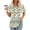 New1/Multicolor, variant on Otvok Ladies Casual Short Sleeved Loose Round Neck Floral Print Tops