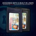 thumbnail image 2 of Front Pocket Slim Minimalist Leather Wallet RFID Blocking Genuine Leather Credit Card Holder, 2 of 6