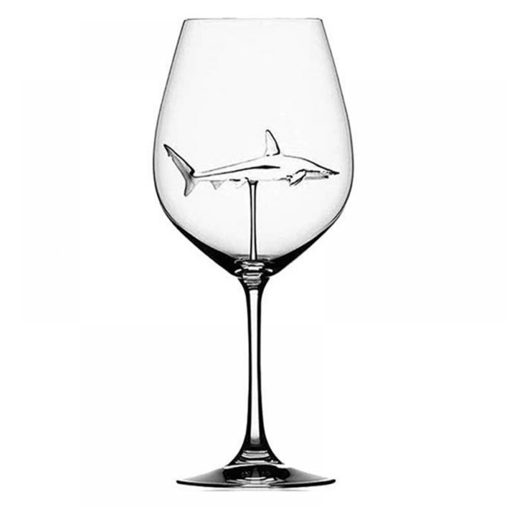 Hand Blown Crystal Wine Glasses Home Shark Red Wine Glass With Shark
