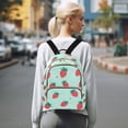 thumbnail image 7 of FORMRS Mini Backpack Purse for Women Travel Daypack Casual Shoulder Bag, Green Strawberry, 7 of 7