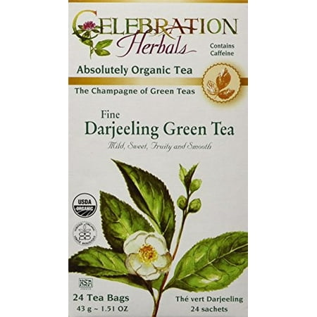 - Celebration Herbals Green Tea Darjeeling Org, 24 Ct