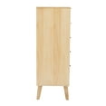 thumbnail image 3 of Linon Winnie 5 Drawer Chest with Cane Front Panels in Natural Rubberwood, 3 of 10