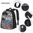 thumbnail image 3 of Disketp Video Game Mochila Estampada de Gran Capacidad con Lonchera y Estuche, Set de 3 Piezas para Estudiantes, 3 of 7