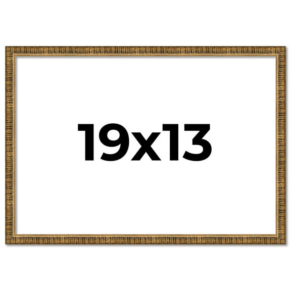 19x13 Frame Gold Picture Frame - Complete Modern Photo Frame Includes UV Acrylic Shatter Guard
