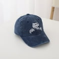 thumbnail image 2 of AWZXDE Kids Baseball Hat Dinosaur Design Adjustable Washed Hat Boys Outdoor Sports Casual Summer Spring Fall Toddler Navy, 2 of 6
