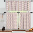 thumbnail image 3 of LALILO Kitchen Curtains and Valances Set of 3 36" Geometric Window Treatment Tiers for Window Decor, 3 of 5
