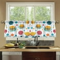 thumbnail image 4 of Yayeee Kitchen Curtains Set of 2 Light Filtering 57"x24" Over Sink Window Panels, Bubbles Hamburger, 4 of 7