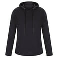 thumbnail image 4 of Mens Fashion Athletic Hoodies Sport Sweatshirt Solid Color Fleece Pullover, 4 of 7