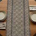 thumbnail image 5 of Table Runners 72 Inches Long Dress Scarves, Grey Boho Farmhouse Kitchen/Dining Table Runner, Coffee Tablerunners, Vintage Ethnic Tribe Abstract Art Floral 13x72 Inch, 5 of 9