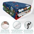 thumbnail image 4 of Quilts King Size Bedding Set, Navy Blue Gnomes Christmas Lightweight Quilted Comforter, Xmas Tree Elk Snowflake Balls Soft Reversible Bedspread Coverlet with Pillow Covers for All Season, 96" x 106", 4 of 9