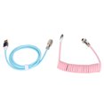thumbnail image 2 of Cable de teclado en espiral Interfaz tipo C Línea de rotación de resorte Mano de obra fina Cables en espiral portátiles y livianos, 2 of 10