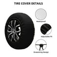 thumbnail image 2 of Pofeuu funny Skull star Print Spare Tire Wheel Cover for Car Truck SUV Camper Universal Fit Spare Tire Cover RV Spare Tire Covers-14 inch, 2 of 6