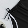 thumbnail image 5 of EliteGoogv One Piece Swimsuit For Girls Solid Color Contrast Tie Adjustable Bathing Suit Summer Beach Pool Vacation Swimwear Black, 5 of 8