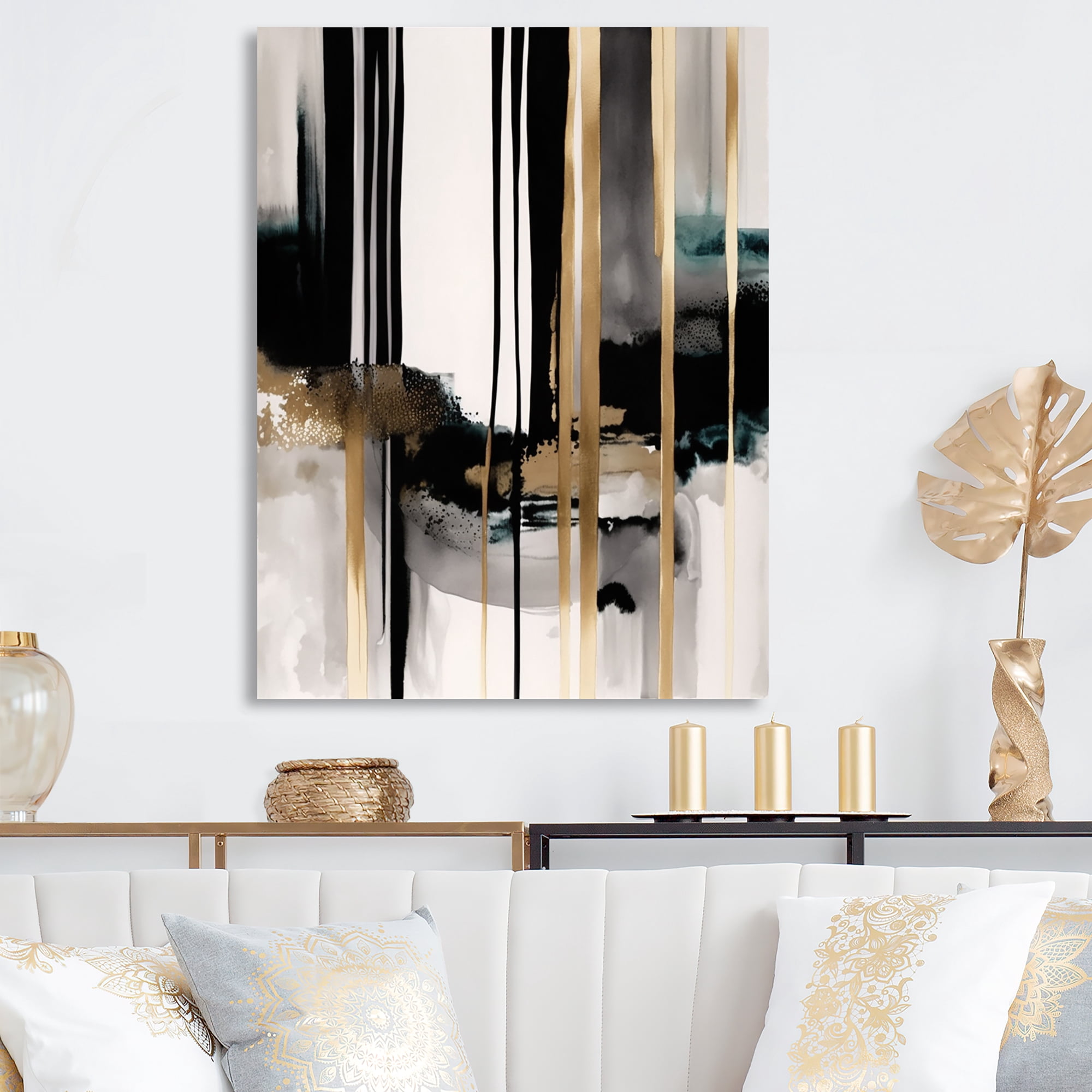 Designart Abstract Transitional Shapes IV Canvas Wall Art
