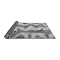 thumbnail image 2 of Ahgly Company Indoor Round Abstract Gray Modern Area Rugs, 3' Round, 2 of 4