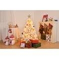 thumbnail image 5 of Zimtown 4 FT Pre-lit Artificial Christmas Tree, Hinged Xmas Pine Tree with 346 Branch Tips, 140 Lights and Remote Control for Holiday Party Office Home, White, 5 of 8