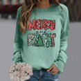 thumbnail image 4 of WEAIXIMIUNG Sweat à Demi-Zip pour Femmes TTG Manches Longues Col Rond Imprimé de Noël Chandail à Capuchon Léger, 4 of 5
