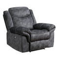 thumbnail image 3 of Global Furniture USA U2200 Domino Faux Leather Gray/Black Power Recliner, 3 of 3