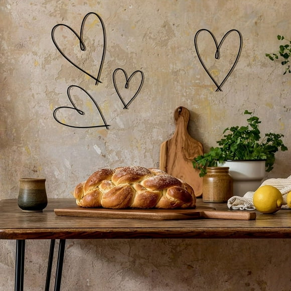 4pcs Romantic Metal Heart Wall Art Set - Exquisite Decorative Accent for Bedroom, Living Room & Gallerys Perfect Gifts