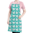 thumbnail image 5 of Esign Of Head Pug Dog Apron-Garden Aprons for Women with Pockets-Cotton Linen Waterproof Kitchen Cooking Gardening Aprons Adjustable for Kitchen,Cooking,BBQ and Salon 33x27 Inch, 5 of 7