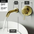 thumbnail image 4 of VIGO Olus Single Handle Wall Mount Bathroom Faucet in Matte Brushed Gold, 4 of 11