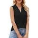 thumbnail image 1 of Playeras,Blusas y Tops,Ropa para Mujer Tank Tops Mujer Camiseta sin mangas con cuello en V y cuello en V para mujer (Black, XXL), 1 of 7