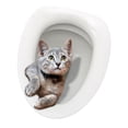 thumbnail image 3 of 2x Calcomanías de Tapa de Inodoro de Pegatinas de Gato, Calcomanías de Pegatinas de Cubierta de Asiento de Inodoro de Gato 2 piezas, 3 of 8