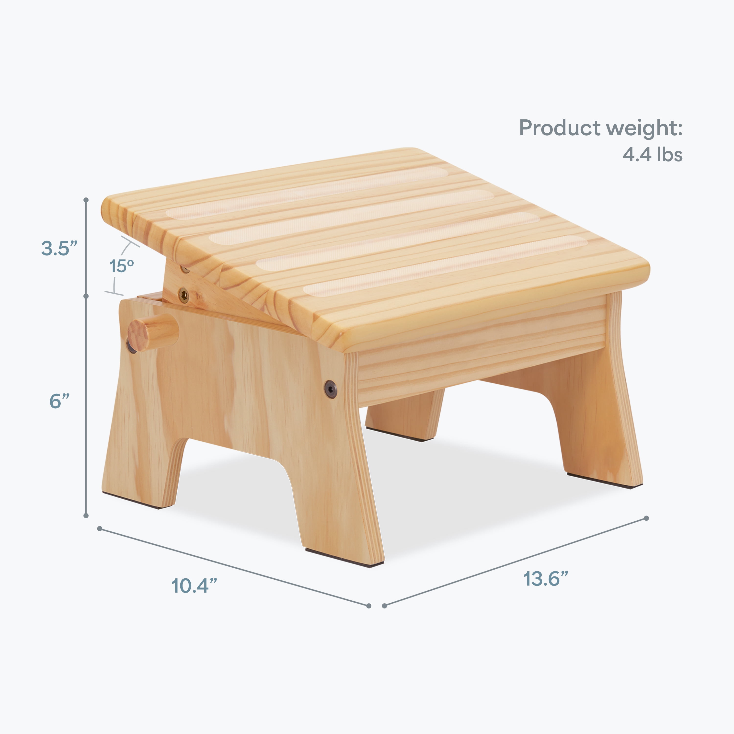 Dream On Me Ease-Up Adjustable Nursing Footrest In Natural