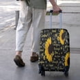 thumbnail image 3 of Black Sunflower Word Pattern Luggage Cover Fashion Suitcase Cover Baggage Covers Fit 25-28 Inch Luggage (Go Travel), 3 of 5