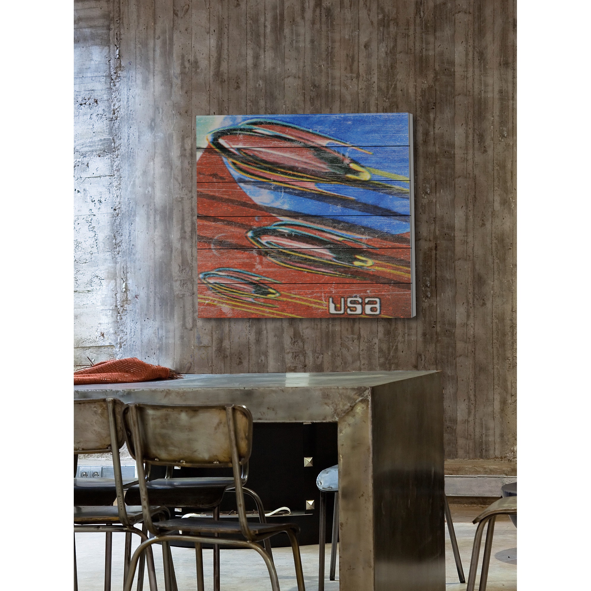 Marmont Hill - "Rockets in Space" Painting Print on White Wood