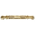thumbnail image 2 of Baldwin 2597060 Satin Brass and Brown 8 Inch Center to Center Edinburgh Style Door Pull, 2 of 2