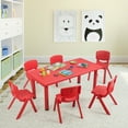 thumbnail image 4 of Gymax 6-pack Kids Plastic Stackable Classroom Chairs Indoor/Outdoor Kindergarten Red, 4 of 10
