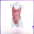 thumbnail image 2 of Lencería sexy, mono de tentación de encaje sexy para mujer, pijama uniforme abierto y transparente con agujeros, traje calado, 2 of 6