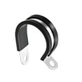 thumbnail image 5 of Uxcell 1.97''R Shape Rubber Cushioned Insulated Clamps 304 Stainless Steel 10 Pack, 5 of 5