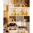 thumbnail image 3 of Valances for Windows Thanksgiving Falling Leaves Pumpkin Sunflower Rod Pocket Cafe Window Treatments Valance Curtains for Kitchen Bathroom Laundry Basement Windows 54"x18", 3 of 6
