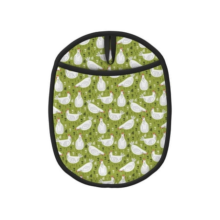 

Matuu Lovely Chickens for Non Slip Pot Holder for Kitchen Baking and Cooking Silicone Pot Mat Mitten With Hanging Loop Heat Resistant 7.5 x 9.4 Inches