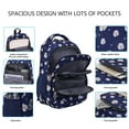 thumbnail image 6 of Forestfish Blue Daisy School Backpacks Set for Teen with Lunch Bag Water Resistant Lightweight Large Books Bag, 6 of 7