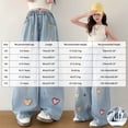 thumbnail image 4 of mgoYE Girls Jeans Size 13 Kids Cute Denim Pants Back to School Clothes Preppy Tween Clothes, 4 of 9