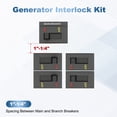 thumbnail image 4 of Kit de interbloqueo de generador Uxcell de 2 paquetes, panel GE200 150/200A, espaciado de 1"-1/4" para control de generador, 4 of 6