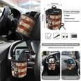 thumbnail image 5 of Renewold Deer American Flag 15 PCS Car Seat Cover Full Set, with Steering Wheel Cover Seat Belt Strap Cover Trash Cans Rear View Mirror Cover Cup Coaster Keychain Air Vent Storage Bag Universal Fit, 5 of 7