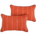 thumbnail image 2 of Sunbrella Caldwell II Orange Dotted Stripes Indoor/ Outdoor 13 x 20-inch Corded Pillow Set 12 in L x 24 in W, 2 of 5